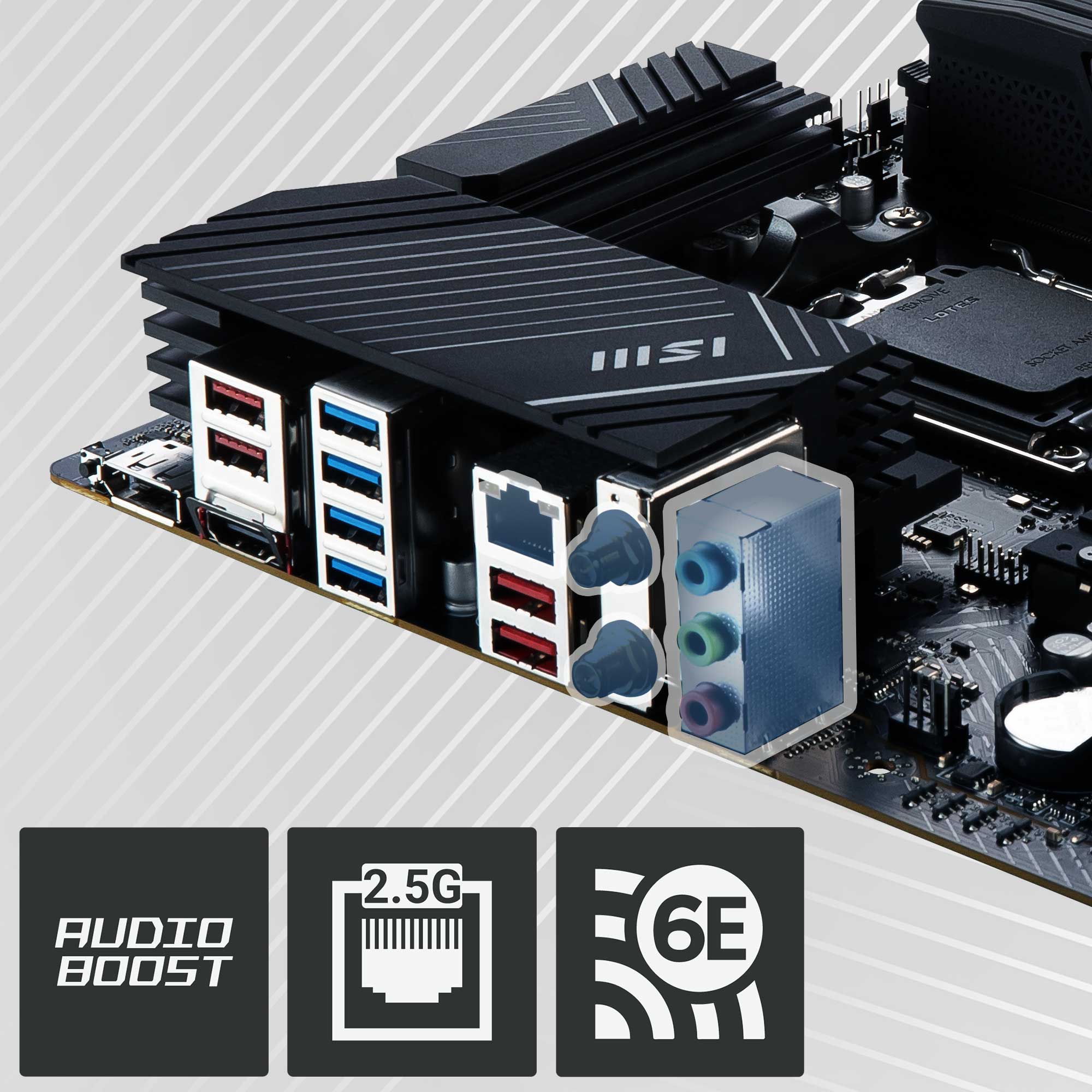 MSI PRO B650M-A WIFI AM5 AMD B650 SATA 6Gb/s DDR5 Ryzen 7000 Micro